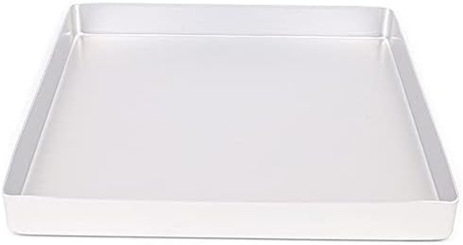 Lobake 28Cm Square Aluminium Alloy Nonstick Coating Leaky Baking Pan Biscuit Cookie Holder Bakery Oven Tray Steaming Tools DIY Bakeware (Aluminium Plain)