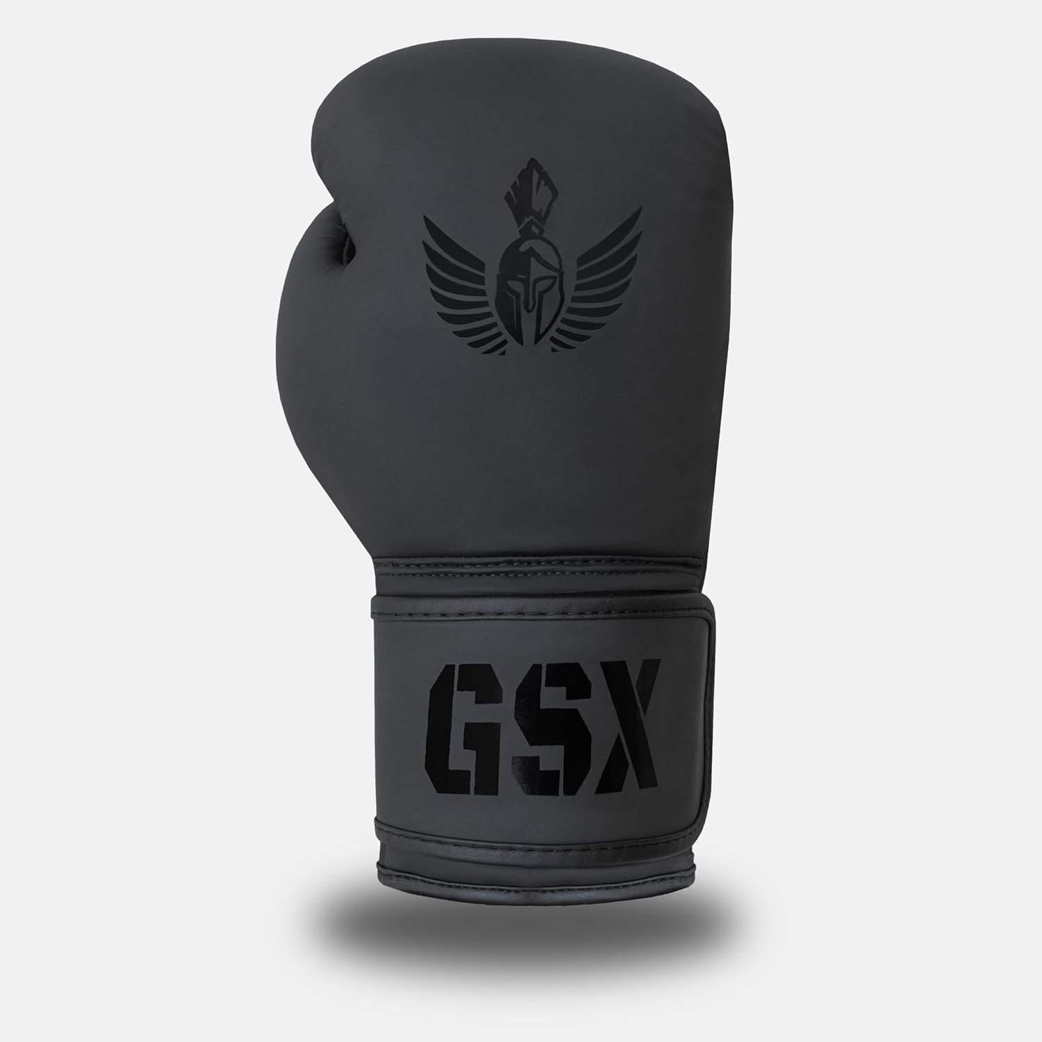 GXS Matt Black Boxing Gloves for Men & Women &ndash; Premium PU Leather Kickboxing, Muay Thai Gloves, Training & Competition, Perfect Fit and Feel, Reduces Impact Fatigue, Matt Black Boxing Gloves image number 6