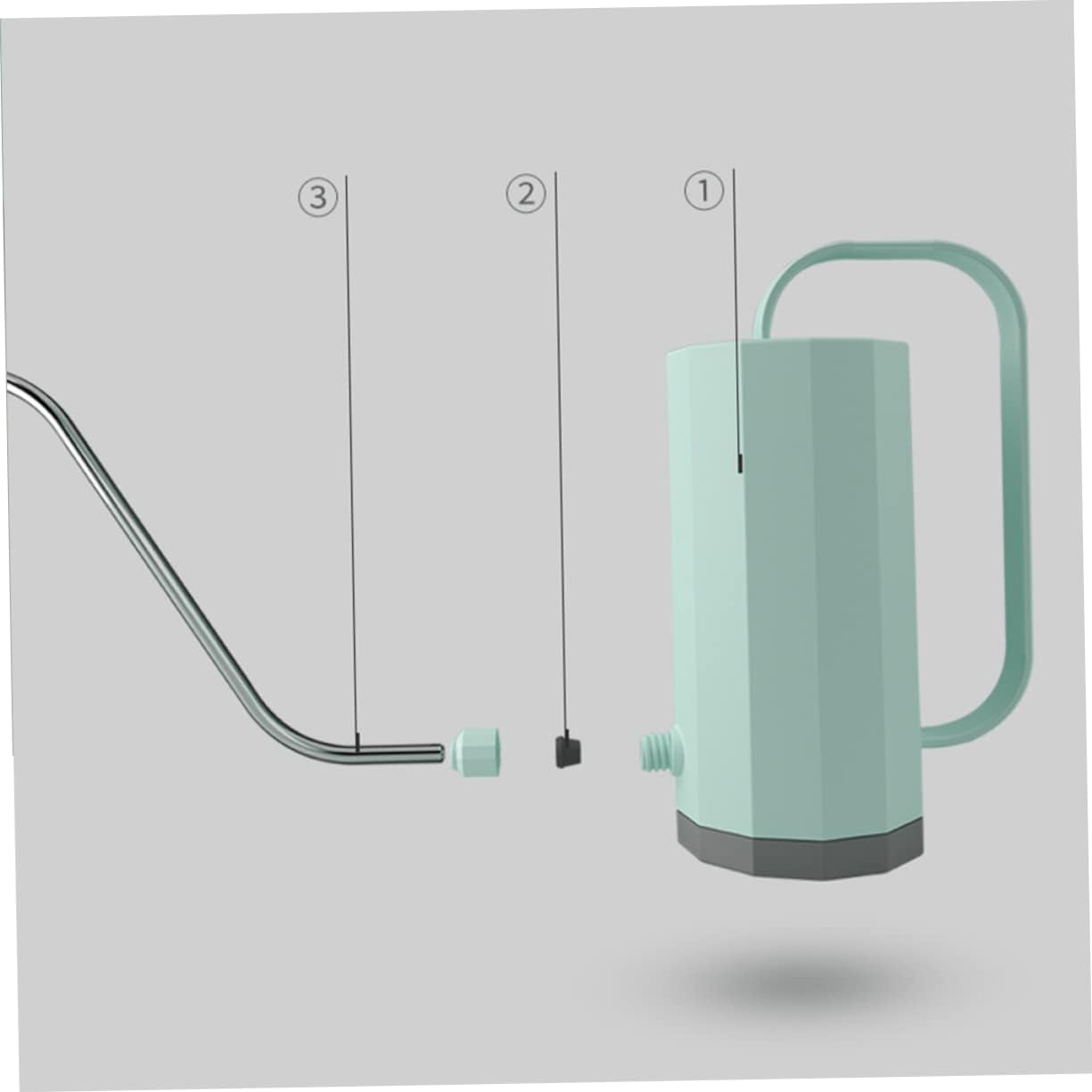 Cabilock Plastic Watering Kettle Long Mouth for Succulent Gardening Tool Portable Watering Can for Indoor Plant Care - White image number 2