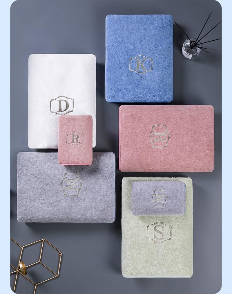 KKAERDIYA Microfiber Towel 90X160 Cm 2 PCS Bath Towel Microfiber Soft, Durable and Light Weight (35 * 75+80 * 150-GY) image number 2