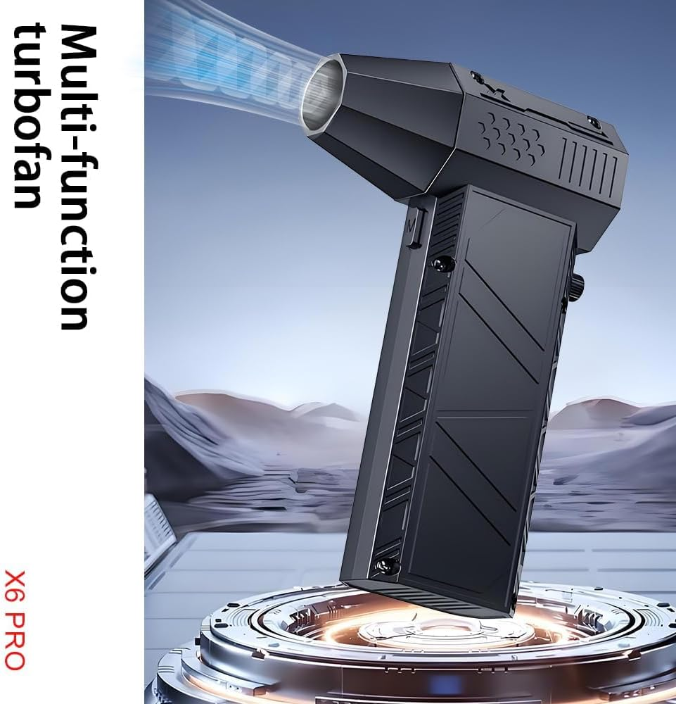 Compressed Air Duster, 140000 RPM Rechargeable Air Mini Blower, 4-In-1 Vacuum Cleaner, Fast Charging Electric Air Duster for Computer, Bed, Keyboard, Outdoors, Cars, House image number 4