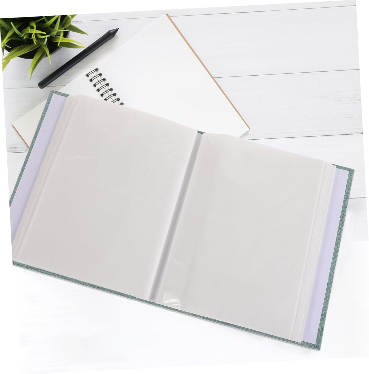 Garneck Boy Photo Album Pages Green White for Family Photos for Showers Birthdays Preserves Cherished Memories image number 3