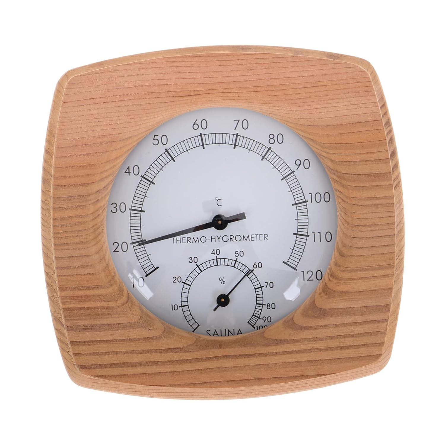Wooden Sauna Thermometer Hygrometer for Accurate Temperature and Humidity Monitoring Essential Sauna Accessory Bathrooms and High Moisture Areas image number 4