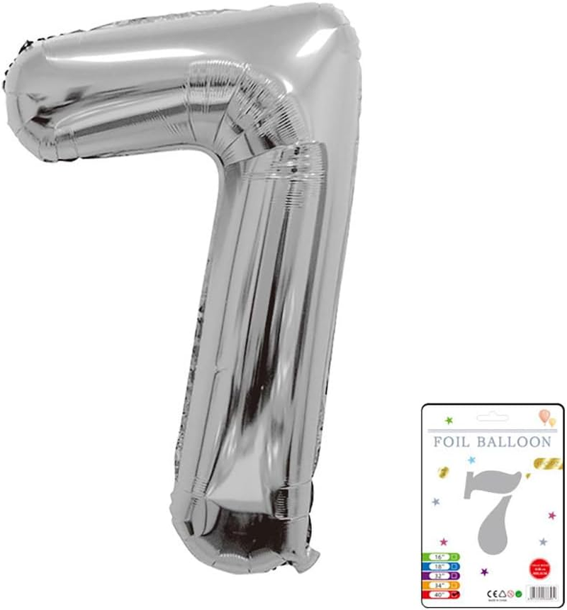 Silver 40 Inch Giant Number Balloons Foil Digital Balloon for Birthday Anniversary Party Festival Decorations (Silver9) image number 4