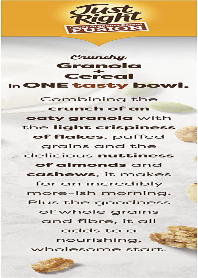 Kellogg'S Just Right Crunchy Granola Cereal Fusion, Almond and Cashew, 400G image number 6