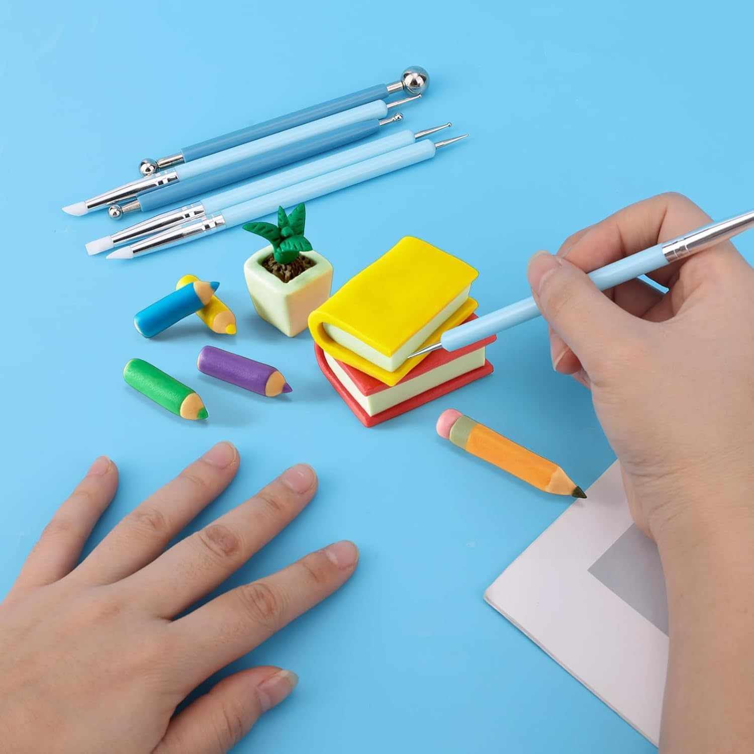 Ceramic Clay Ball Stylus Dot Painting Tool, 9Pcs Pottery Clay Sculpting Tool Ball Stylus Dotting Tool,Ball Stylus Dotting Tools Polymer Clay Tool,Metal Ball Stylus Clay Ceramics Pottery Sculpting Tool image number 3