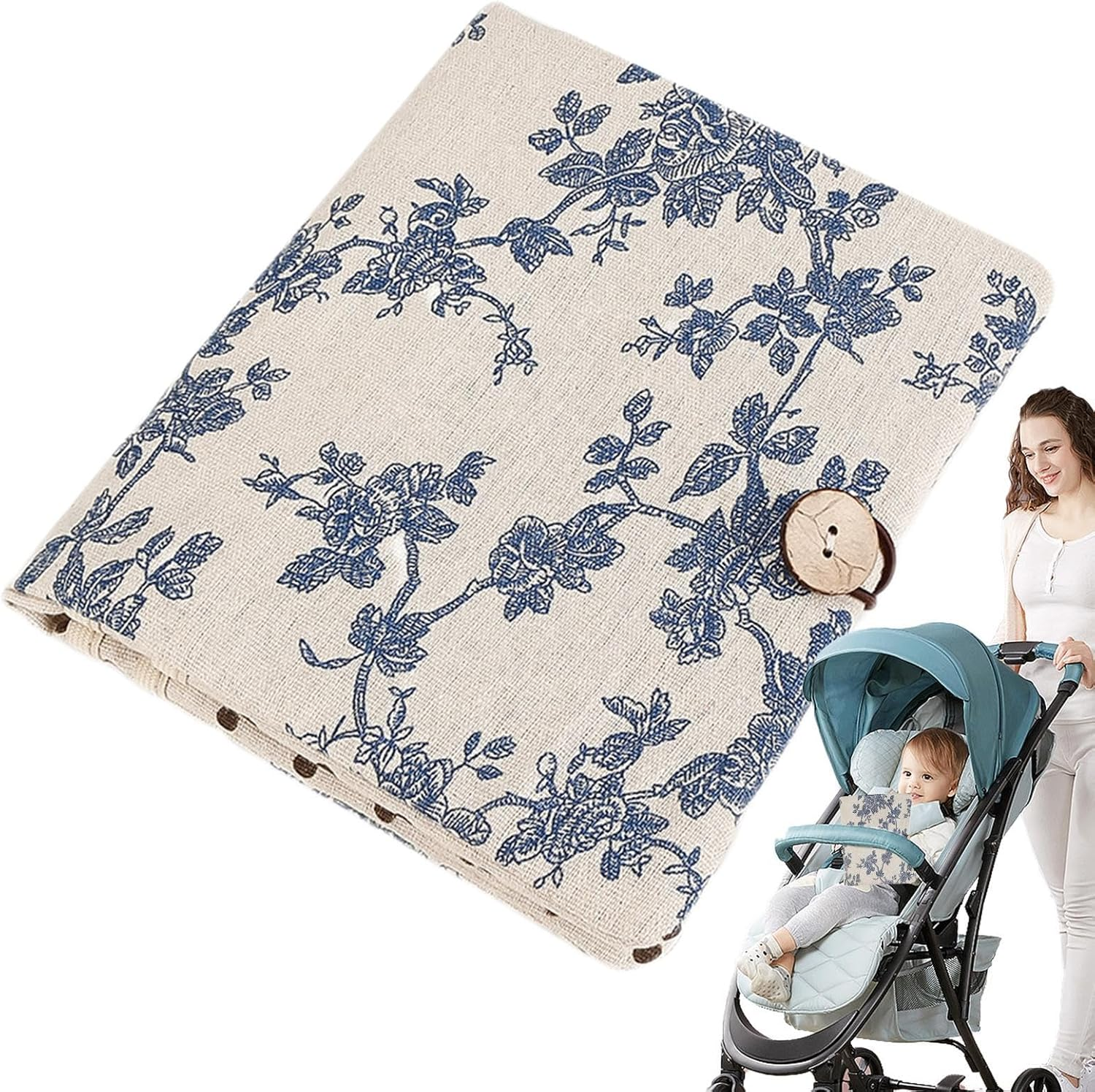 Diaper Bag, Diaper Caddy, Multi-Pocket Polyester Multi-Functional Portable with Handle Diaper Organizer for Baby Stuff, Folded 8.66X7.09 Inches, Expanded 8.66X14.57 Inches, 100G image number 3