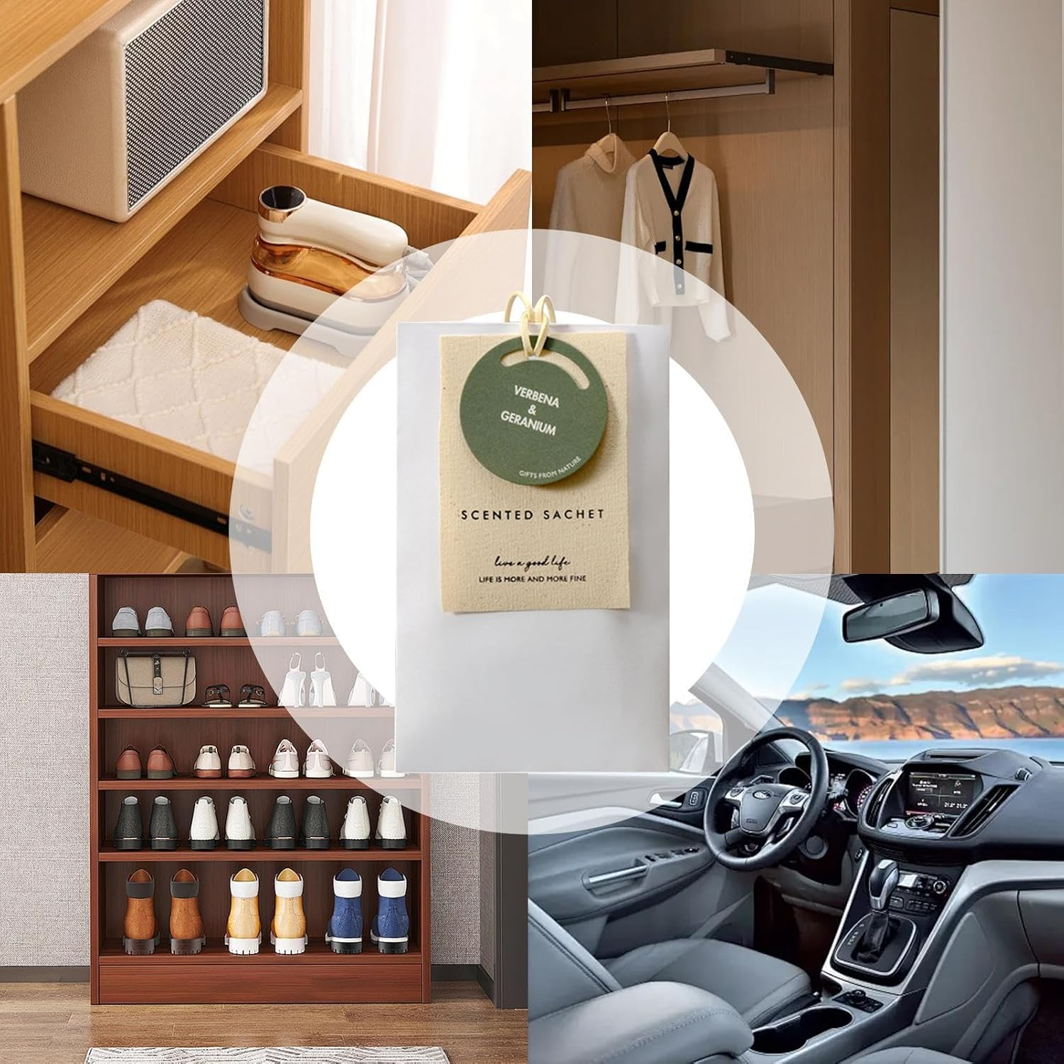 Scented Sachet Packet - Safe Natural Fragrance Sachet Bags - Long-Lasting Air Freshener Bags Sachet Bags for Toilet Shoebox New Bag