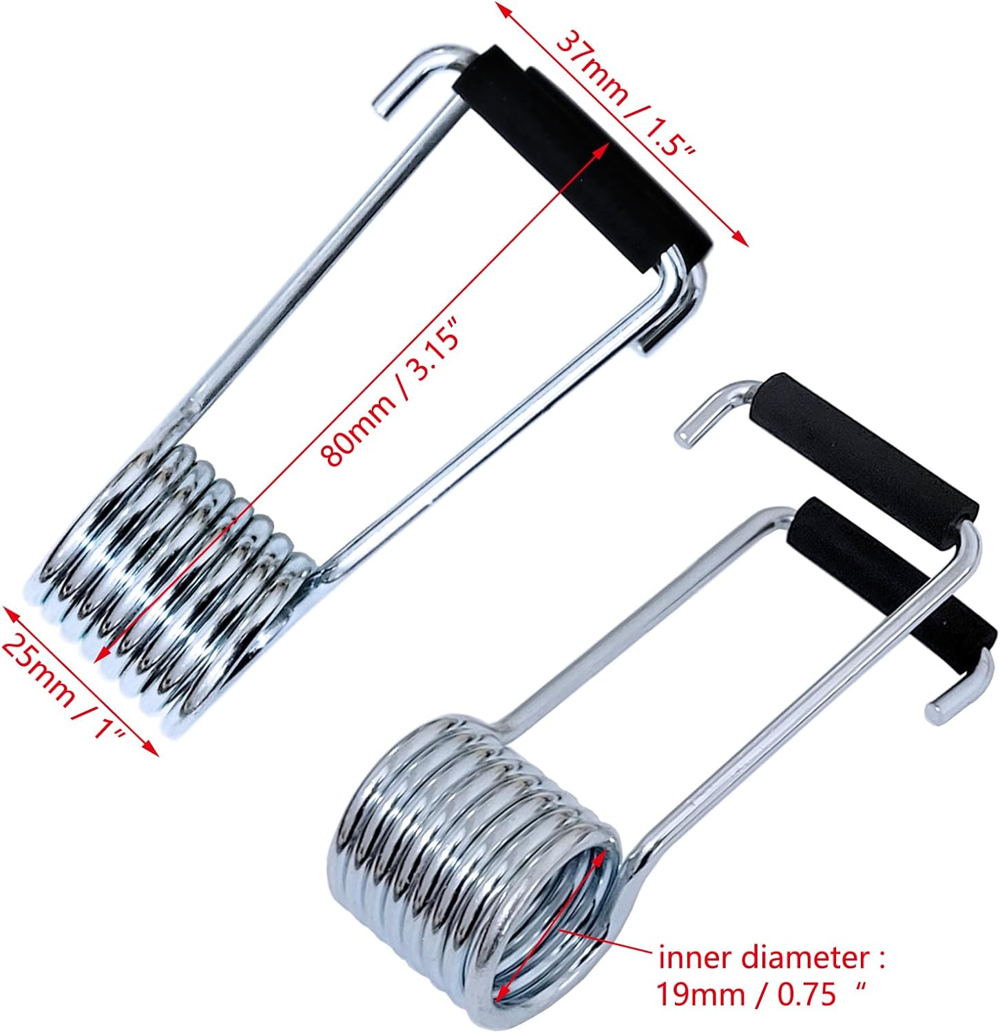 4 Packs Universal Butterfly Spring Door Closer Self-Closing with Rubber Bumpers, Fit for Door Butt Hinge Pins