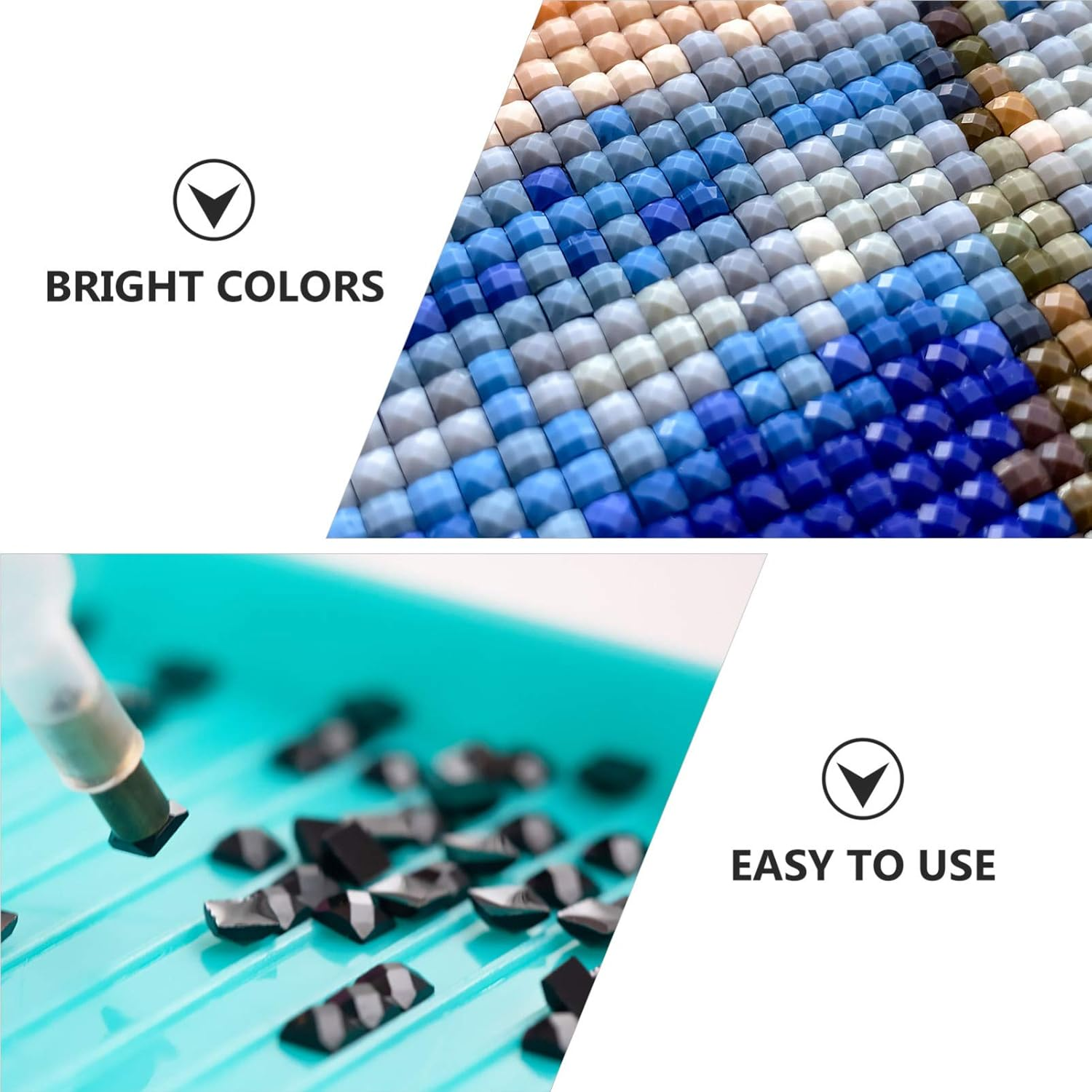 Ciieeo Diamond Drawing Square Diamond Beads for DIY Art Resin Rhinestone Painting Accessories Perfect for Decorations image number 5