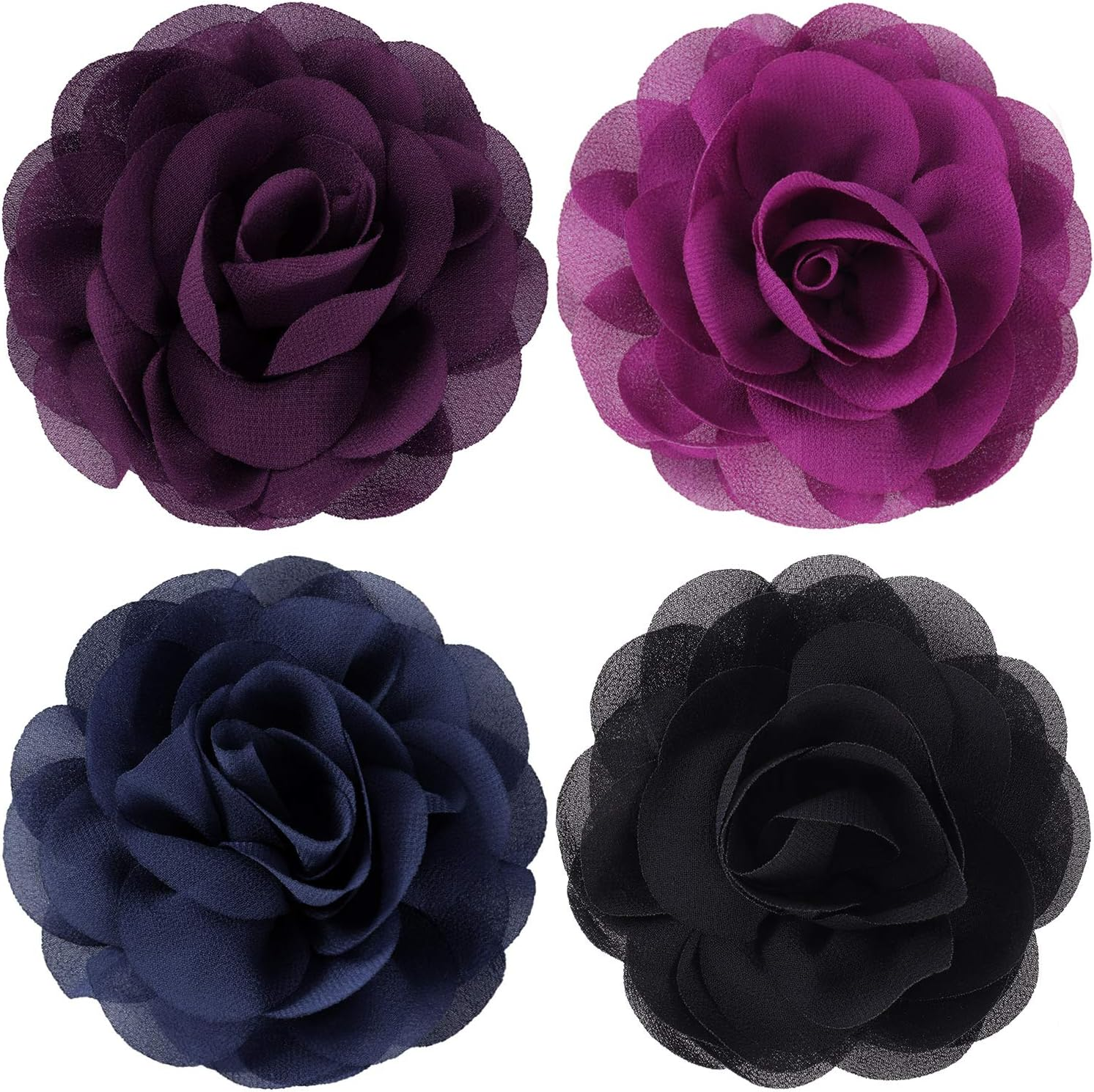 4 Pieces Dog Flower Bow Collar Multicolored Pet Bow Collar Dog Charms Flower Set for Puppy Dog Collar Cat Pet Grooming Accessories (Green, Lake Blue, Light Purple, Pink)