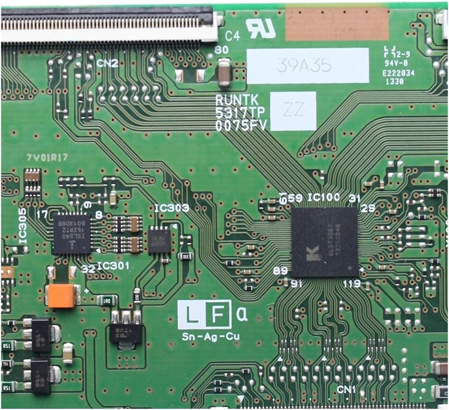 T CON Board RUNTK 5317TP ZZ 0075FV Electronic Circuit Logic Board 5317TP ZZ 0075FV T-Rev Original Tcon TV Parts image number 5