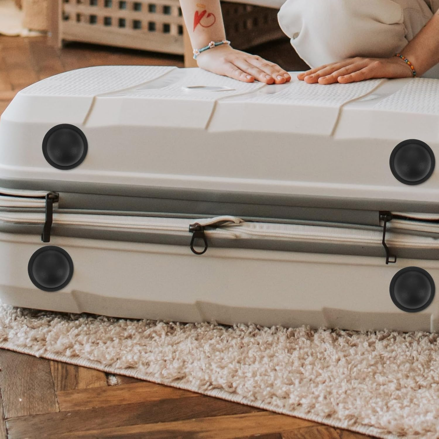 CTIRCHIU 20Pcs Plastic Luggage Accessory Feet Pads round Protective Suitcase Feet Covers for Travel Bags Sturdy Replacement Pads for Backpack and Suitcase Hardware image number 5