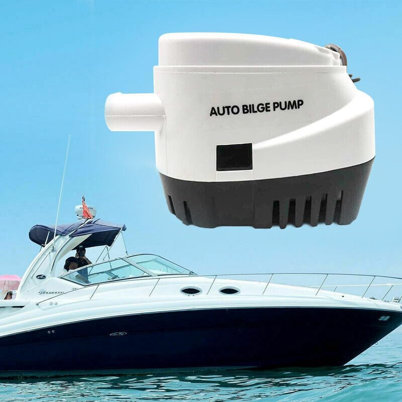 12V Boat Automatic Submersible Bilge Water Pump 750GPH Auto with Float Switch image number 2