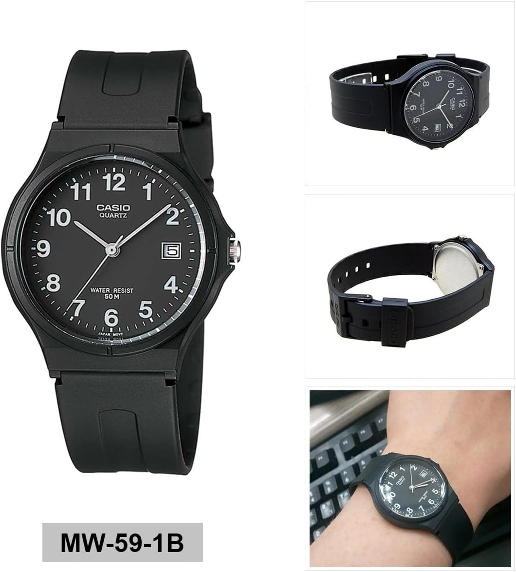 CASIO GENTS ANALOGUE MW59-1B image number 4