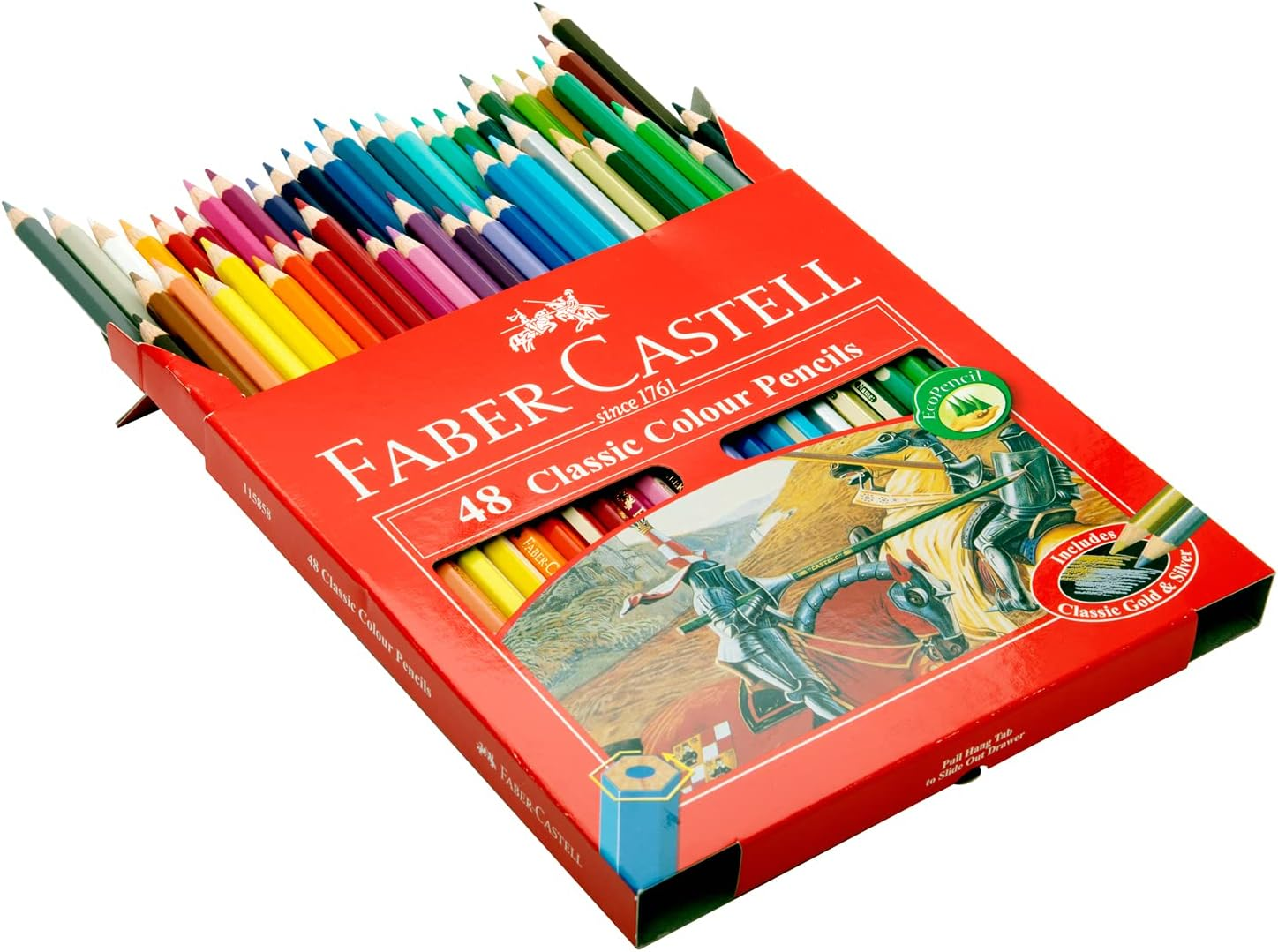 Faber-Castell Vibrant Classic Color Pencils, Assorted &ndash; Pack of 48, (16-115858) image number 2