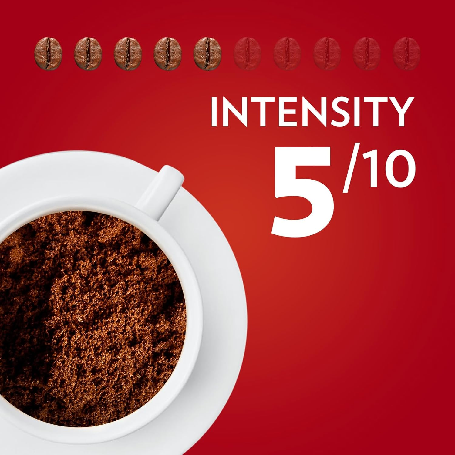 Lavazza, Qualit&agrave; Rossa, Ground Coffee, 1 Kg, Ideal for Moka Pots, with Aromatic Notes of Chocolate and Dried Fruits, Arabica and Robusta, Intensity 5/10, Medium Roasting, 4 X 250 G image number 2