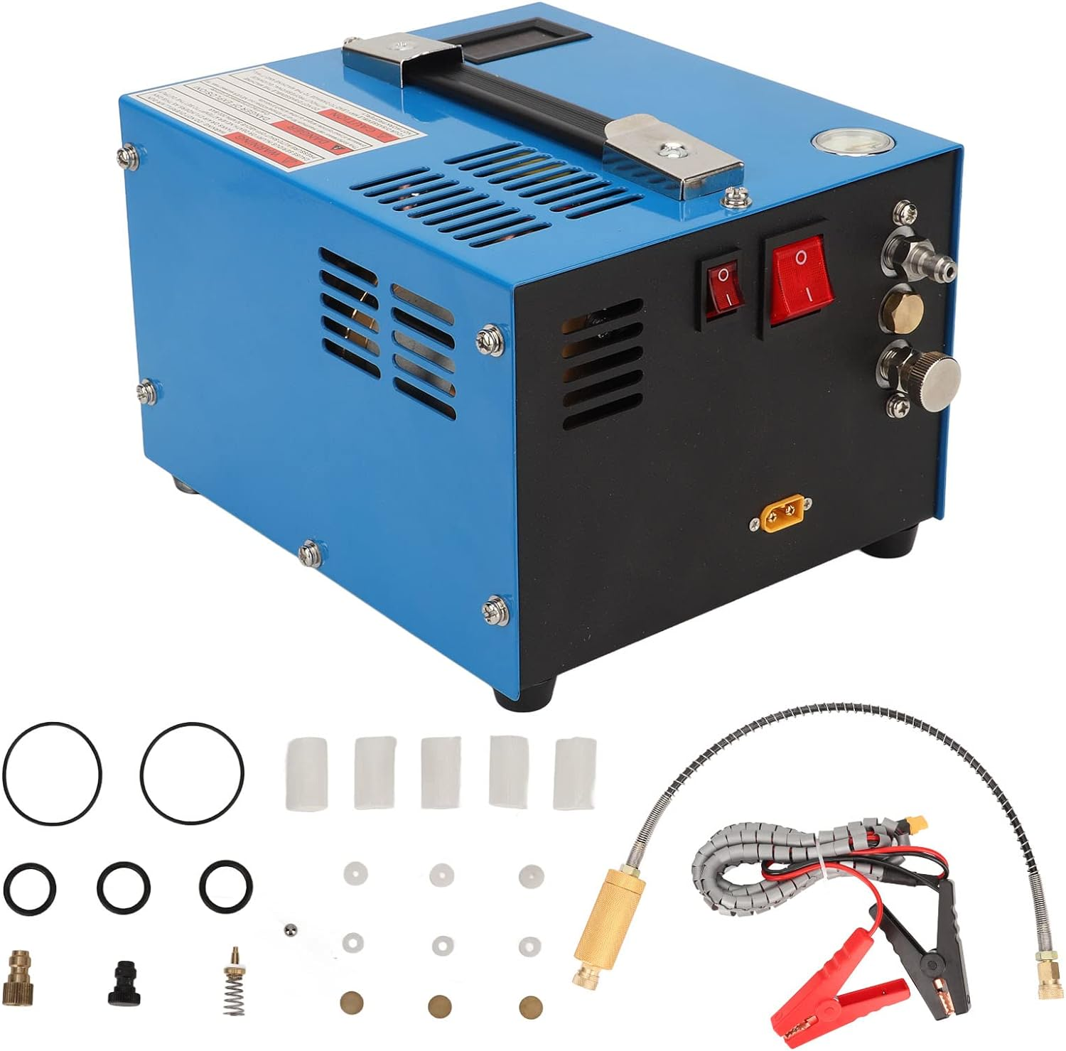PCP Air Compressor, 4500Psi/30Mpa 300Bar 0.5L High Pressure PCP Compressor Pump Powered by Car 12V DC Portable Air Pump for Air Gun, Paintball, Tank, 300W Brushless Motor image number 2