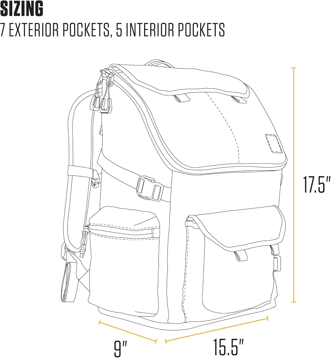 Carhartt 35L Nylon Workday Backpack, Durable Water-Resistant Pack with 15" Laptop Sleeve - Black image number 3