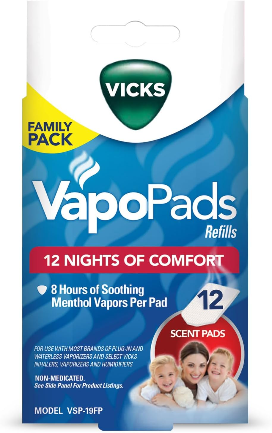 Vicks Vapo Pad Family Pack, 12 Count image number 1