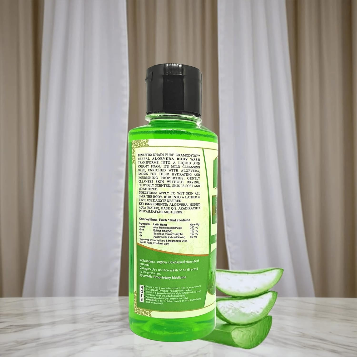 Khadi Pure Herbal Aloevera Body Wash, 210 Ml