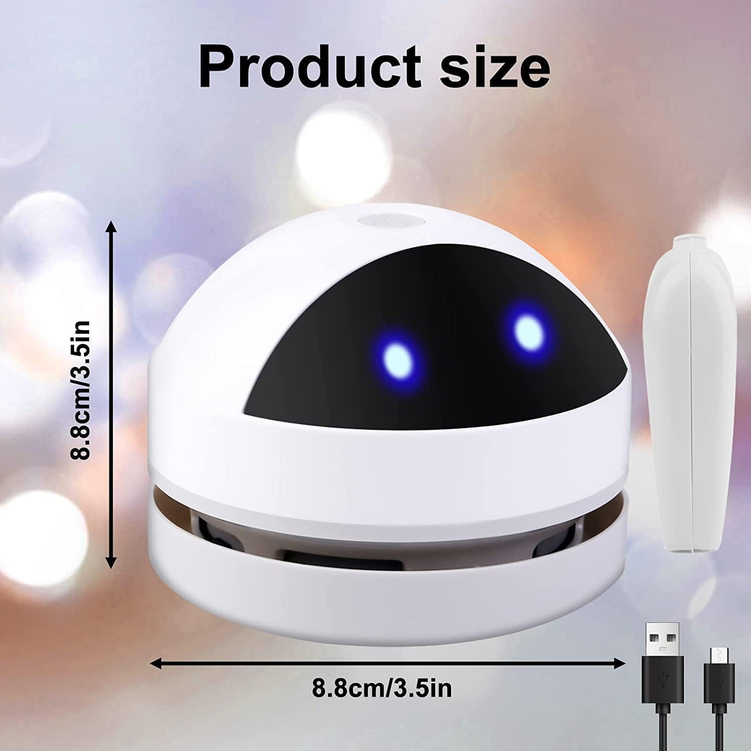 Mini Table Vacuum Cleaner, Portable Cordless Vacuum Cleaner, USB Rechargeable Vacuum Cleaner, High Suction Power Mini Table Vacuum Cleaner Desk for Deskto Cleaning Crumbs image number 5