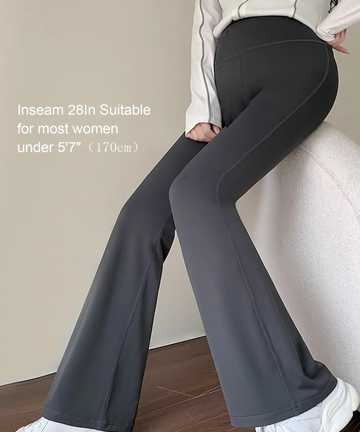 Maternity Leggings over Bump,Women'S Maternity Pants Pregnancy Yoga Pants Buttery Soft Petite Flare image number 1