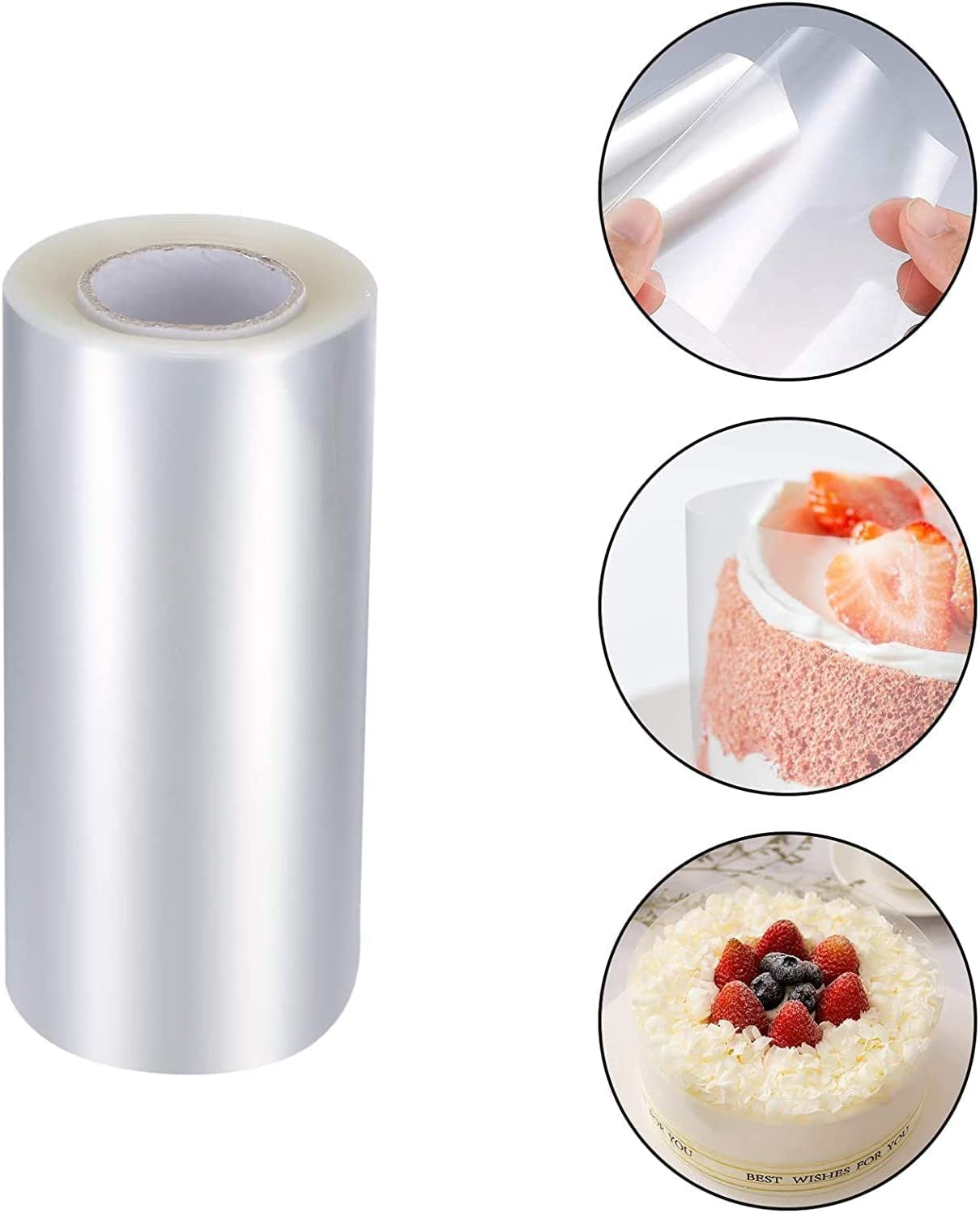 Cake Collar Cake Roll,1Pc Transparent Cake Rolls,Acetate Cake Collar,Transparent Chocolate Mousse Collar,Clear Acetate Roll,Mousse Cake Sheets, Acetate Cake Sheet,Clear PET Cake Roll image number 5