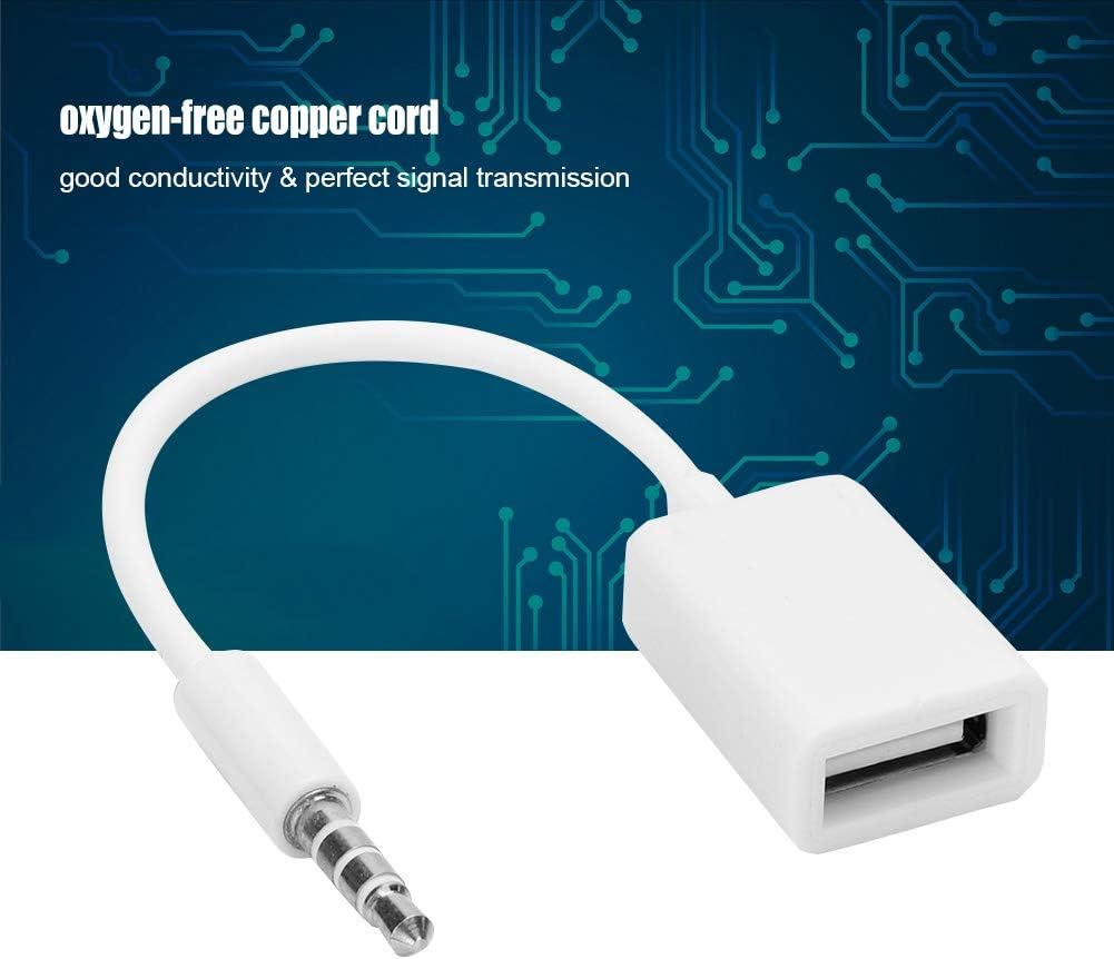 3.5Mm Male Plug Jack to USB Female AUX Audio Cable Portable Cord Converter USB 3.0 Adapter for Playing Music CD Player Computer TV image number 4