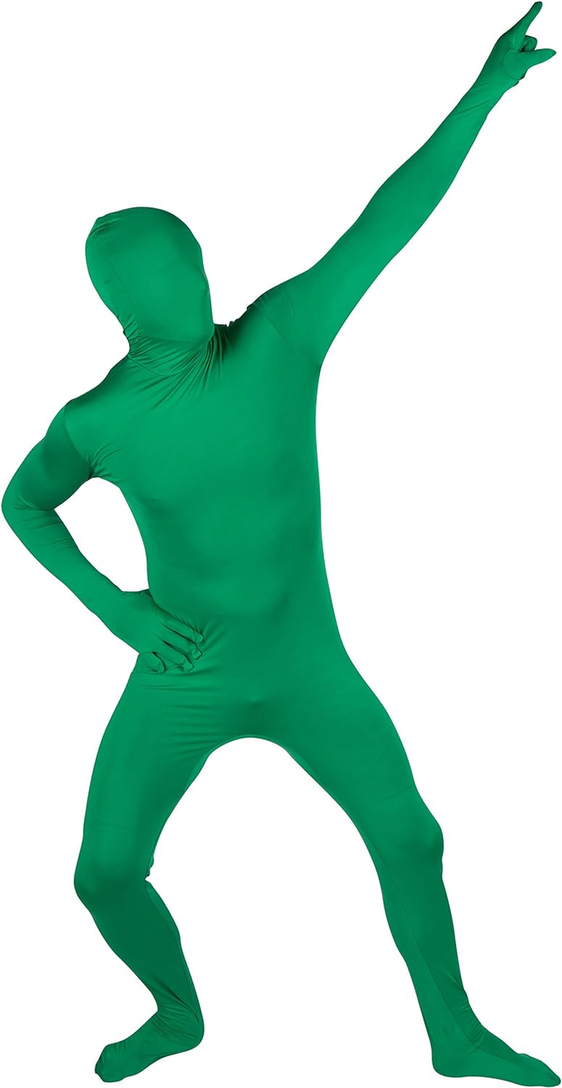 Allures & Illusions Capital Costumes Adult Spandex Second Skin Full Bodysuit Costume (Green)
