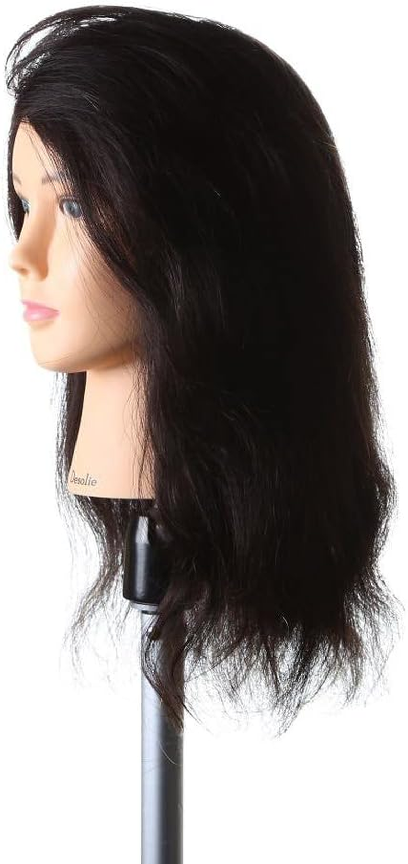 Desolie 100% Virgin Indian Remy Human Hair Hairdressing Mannequin Head TAFE B1 16&rdquo;/40 image number 3