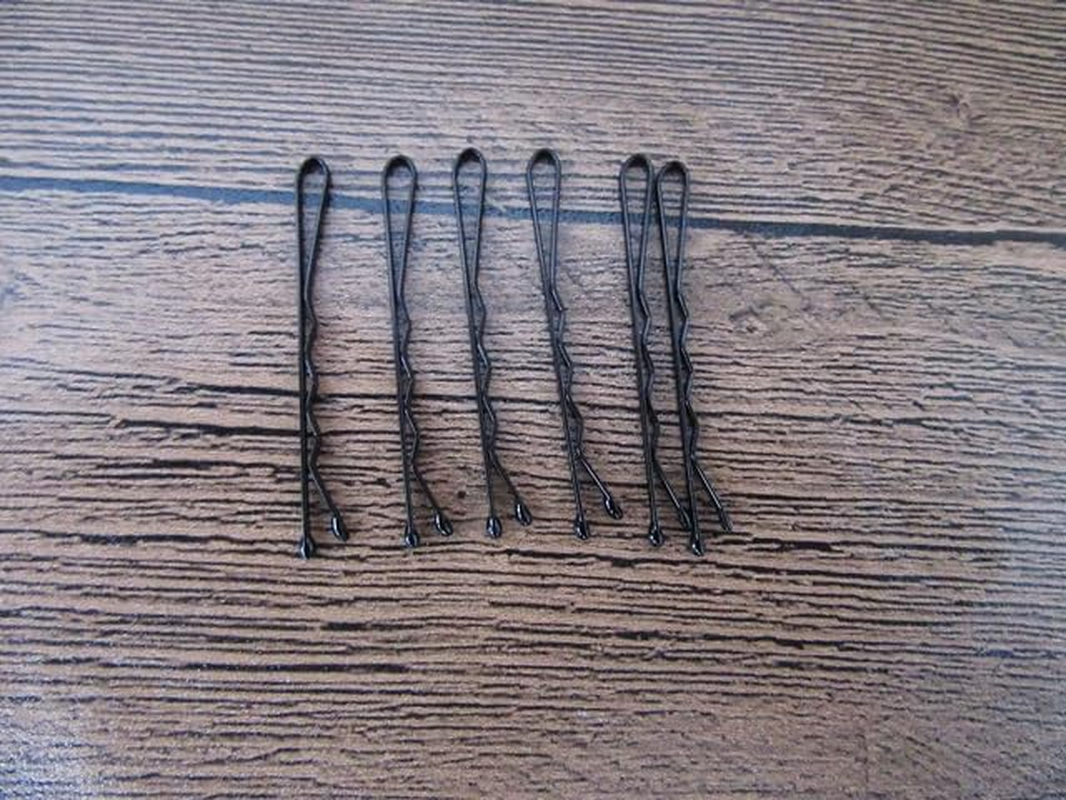 10Pkts X 60Pcs Invisible Black Hair Clips Flat Top Bobby Pins image number 1