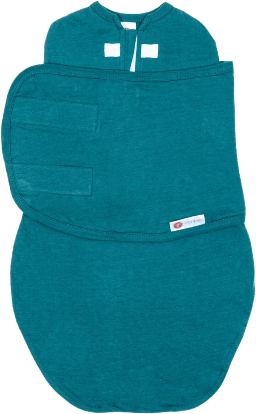 Emb&eacute; 2-Way Starter Swaddle Blanket, 2.5KG - 7 KG, 1.0 TOG, Nappy Change W/O Unswaddling, Legs in and Out Design, Warm up or Cool down 100% Cotton, 0-3 Months (Angle Stripe) image number 5