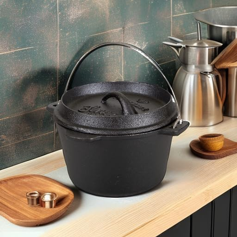 Stansport 1 QT Pre-Seasoned Cast Iron Dutch Oven Flat Bottom (16016) image number 2