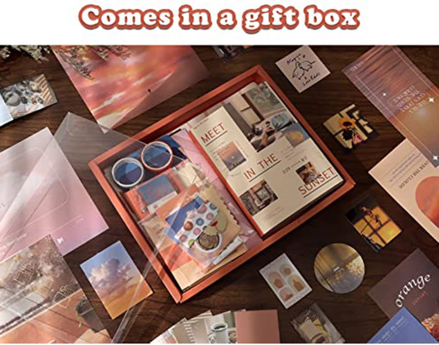 Hepzest Aesthetic Scrapbook Kit,Junk Journal Kit with Journaling/Scrapbooking Supplies (Cocoa Brownies) image number 4