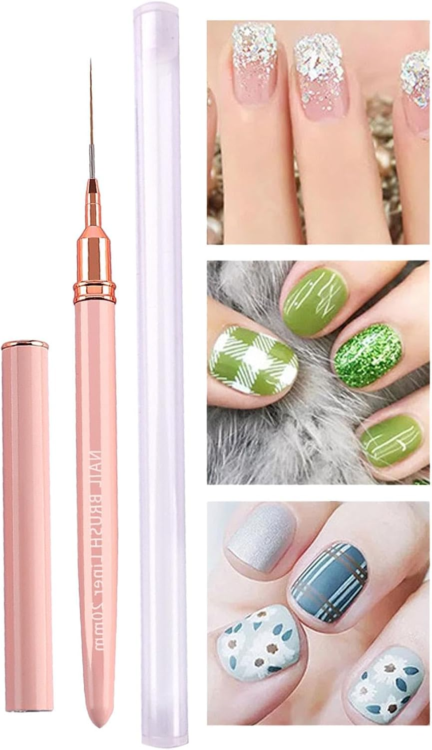 Liner Brushes - French Tip Brush,Elegant Nail Pen Set with Comfortable Handles Easy to Use Professional Liner Tools image number 3