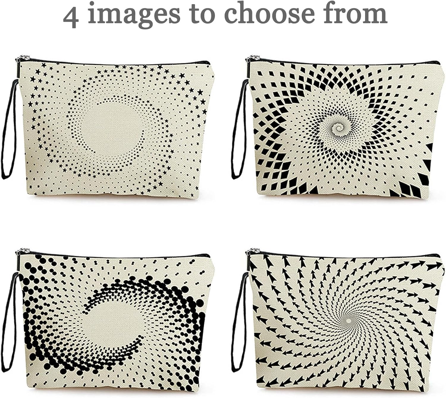 Canvas Cosmetic Bag, Unique Geometric Pattern Cosmetic Bag, Women'S Gifts, Birthday Gifts for Mom, Gifts for Girlfriends, Bridal Bridesmaid Cosmetic Bag