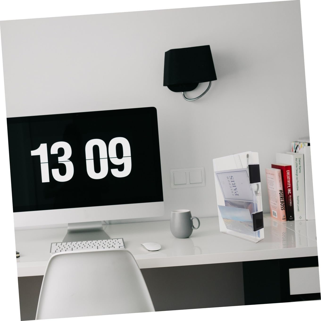 LALAFINA A5 Plastic Storage Organizer File Box with Dustproof Button, Thickened Document Holder for Office Desk and Desktop File Storage image number 6