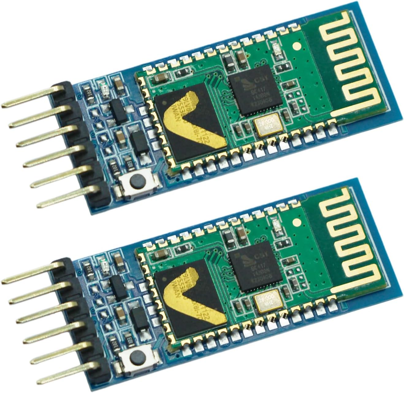 DIGISHUO 2Pcs HC-05 Wireless RF Serial Transceiver Module 6Pin RS232 TTL Board Communication BT Module for Arduino image number 5
