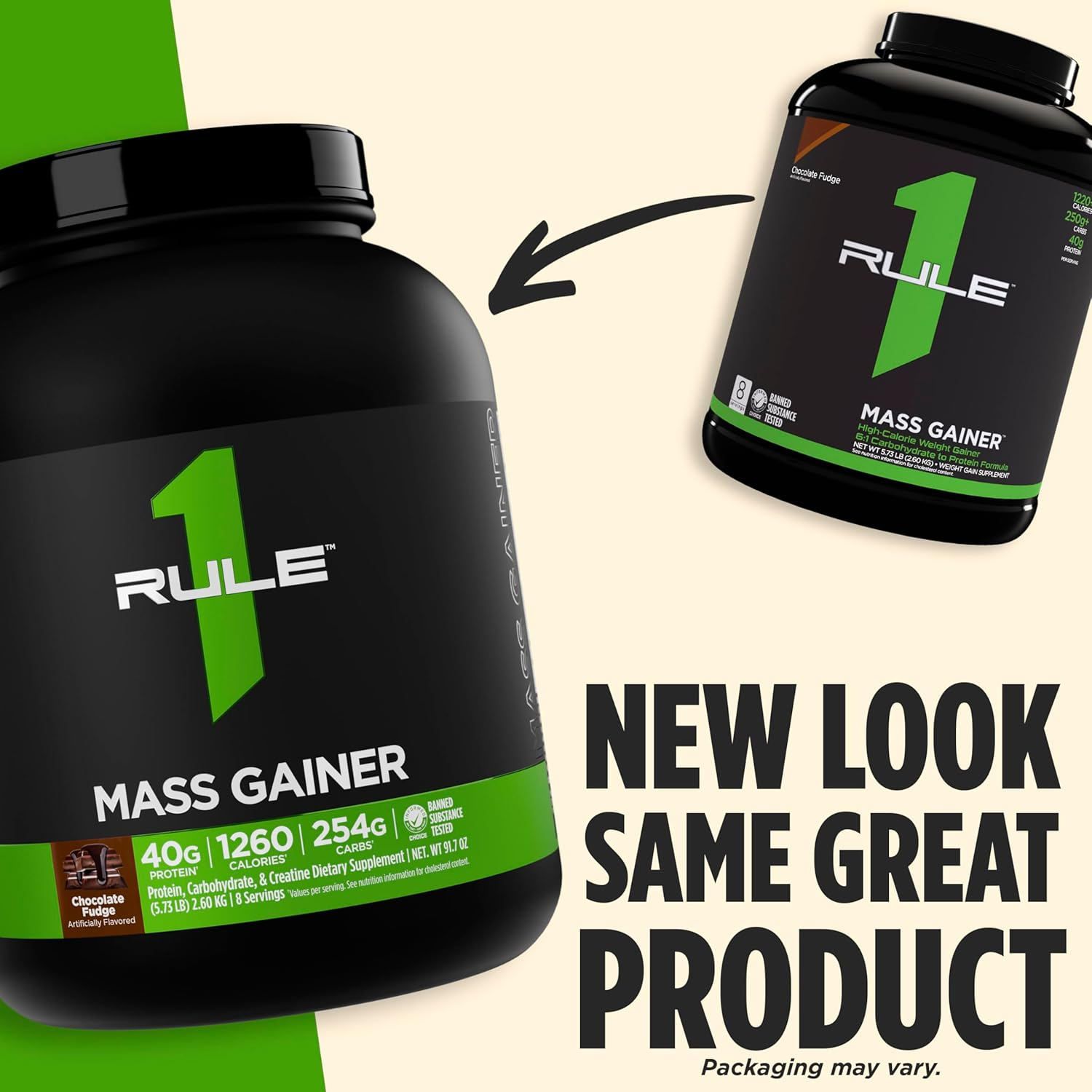 Rule 1 Mass Gainer High Calorie Weight Gainer Supplement 5.18 Kg, Strawberris & Cr&egrave;me (16 Servings) image number 2