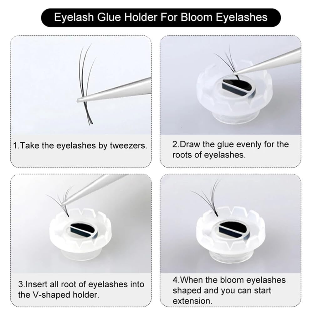Eyelashes Glue Holder Blossom Cup Ring Eyelash Extension Adhesive Stand image number 5