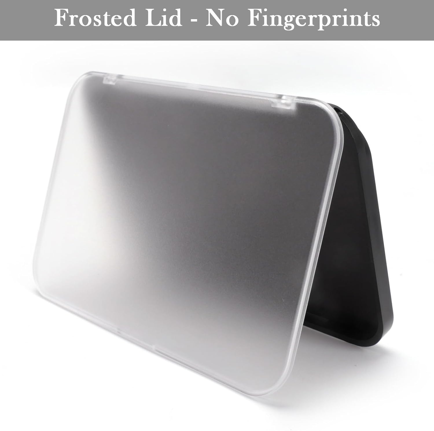 Magnetic Makeup Palette, Empty Eyeshadow Blush Highlighter Cosmetics Case Holder Tray (Black (Matte Clear Lid), 14X10Cm - Palette Only)" image number 1