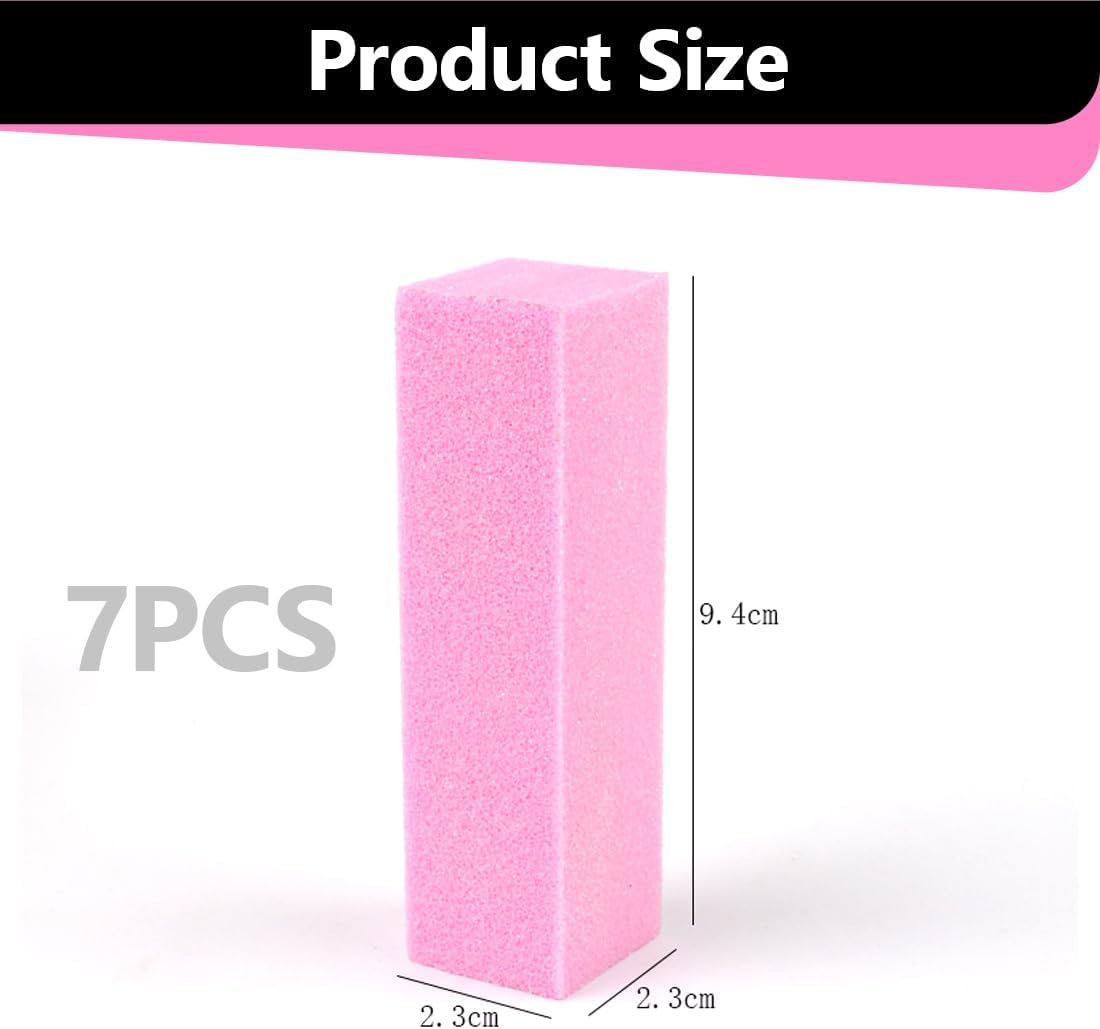 UEAVOID Pack of 7 Buffer Sanding Blocks Polishing Blocks with 4 Filing and Polishing Surfaces for Manicure, Pedicure and Nail Modeling, Nail Salons, Nail Art at Home (Multi-Colour) image number 2