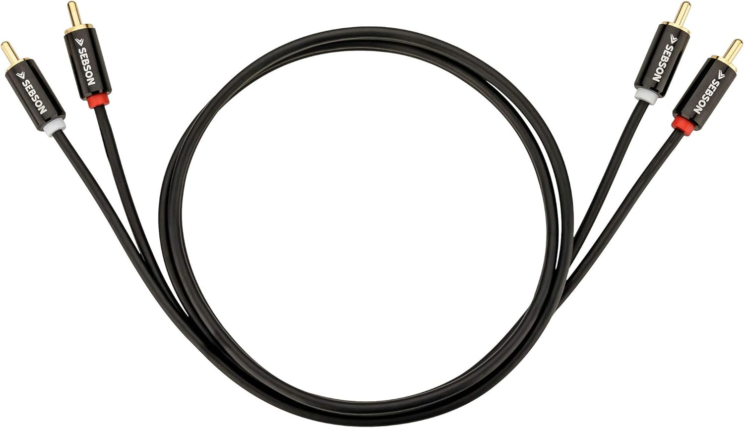 SEBSON RCA Audio Cable 0.5 M, 2 to 2 RCA Male RCA, AUX Audio Cable for Stereos, Amplifiers, Home Cinema and Hifi Systems