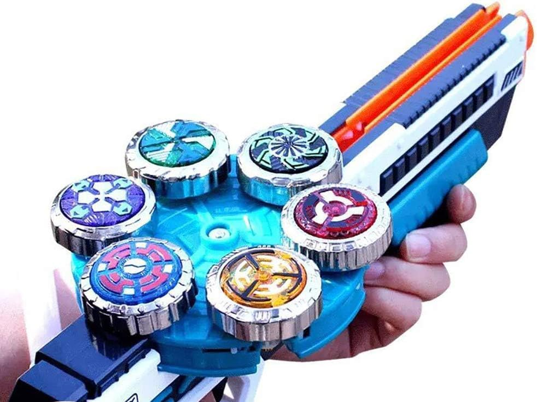 B-Qtech Battling Tops Gyro Burst Evolution with Engine Launcher & 6 Pcs Spinning Tops for Kids Children (Blue) image number 5