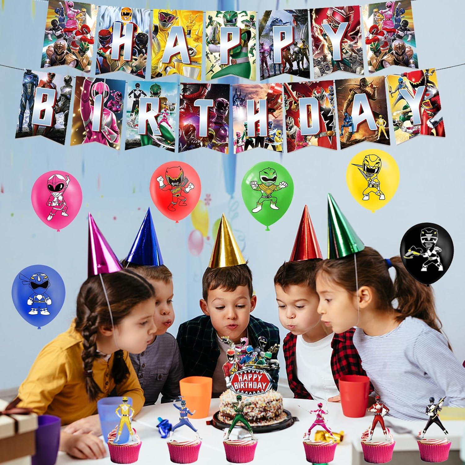 Power Rangers Birthday Party Decorations Power Ranger Birthday Decoration Power Rangers Balloon Decorations Power Hero Birthday Balloons Power Hero Cake Decorations Power Ranger Birthday Banners