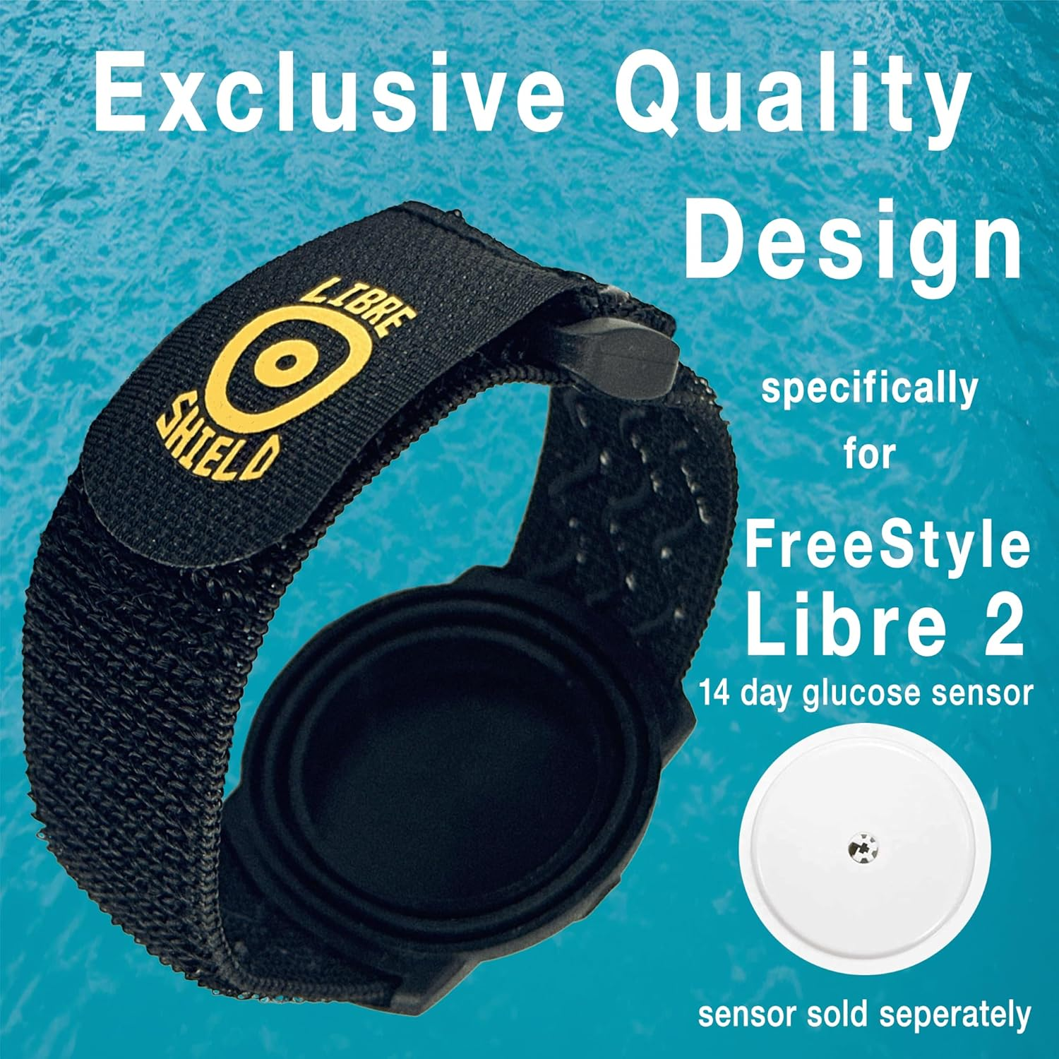 Freestyle Libre 1/2 - Sensor Shield - Maximum Protection Activity Armband - Wash and Re-Useable Sensor Cover - No More Patches - Aquarius image number 7