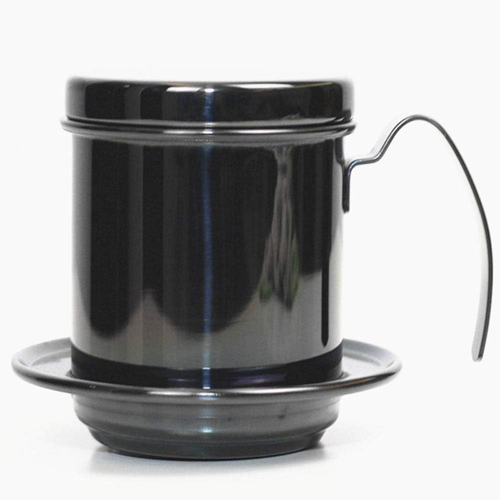 304 Stainless Steel Vietnam Coffee Pot, Coffee Appliance Brewing Pot, Drip Pot, Coffee Filter, Drip Pot,For Espresso Cappuccino British Afternoon Tea,Black