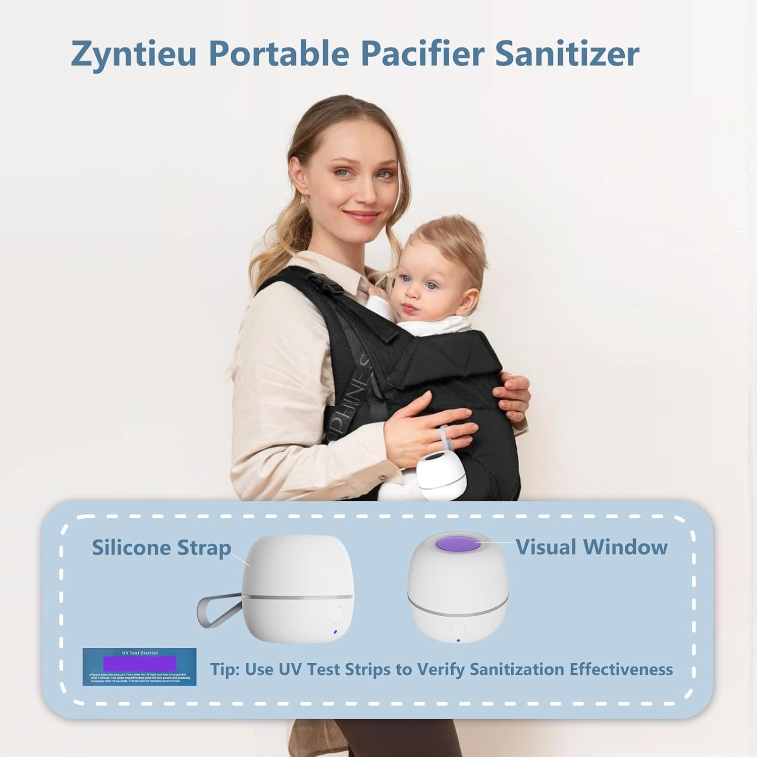 Pacifier Sanitizer Portable, UV Light Sanitizer on the Go, USB Charging Sanitizer Case, Mini Pacifier Sanitizer 99.99% Cleaned in 59 Seconds image number 4
