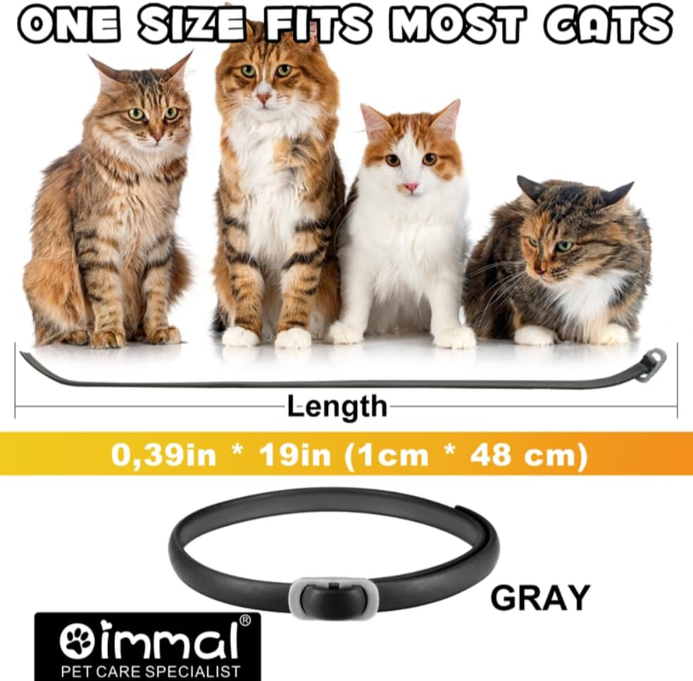 Cat Flea and Tick Collar | Flea & Tick Prevention | 24 Month Protection | Water Resistant | Adjustable | Safe for Cats | Natural Ingredients | Black Colour | Pack of 4 image number 1